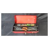 Vermont American 19-Inch Metal Toolbox with Assorted Hand Tools