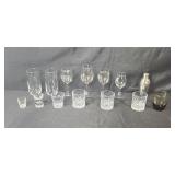 Assorted Barware Glassware Set with Cocktail Shaker
