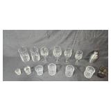 Assorted Barware Glassware Set with Cocktail Shaker