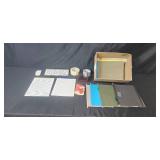 Office Supply Lot with Apple Wireless Keyboard, Mouse, Notepads, Tape, and More