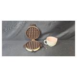 Vintage Toastmaster Belgian Waffler, Mason Cash Pitcher, Bakeware and Cutting Boards Set