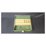 Plano Tackle Box with Vintage Catalogs and Fishing Accessories