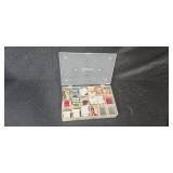 Collection of Vintage Dolls, Doll Clothes, Embroidery Thread, and Threshold Bedding