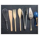 Vintage Cow-Themed Ceramic Kitchen Set with Utensils and Strawberry Timer