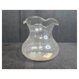 Brass 3-Arm Candelabra with Glass Hurricane Shade