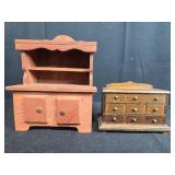 Vintage Miniature Porcelain and Wood Dollhouse Accessories Collection