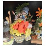 Collection of Avon and American Greetings Porcelain Figurines with Floral Accents