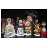 Vintage Christmas Figurines, Bells, Plates, and Decor Collection