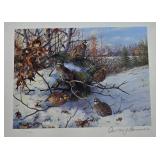 Bird Collector Plates and Framed 1983 Quail Research Stamp Print Set