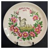 Bird Collector Plates and Framed 1983 Quail Research Stamp Print Set