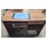 Wooden Desk with Drawer, Side Shelf, Chair, and Desk Pad - 46x24x30 Inches