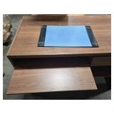Wooden Desk with Drawer, Side Shelf, Chair, and Desk Pad - 46x24x30 Inches