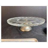 Vintage Glass Dessert Set with Plates, Cake Stand, Trays, and Serving Pieces