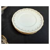 Vintage Glass Dessert Set with Plates, Cake Stand, Trays, and Serving Pieces