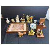 Vintage Bird Figurines, Decor Trays, and Duck Bookends Collection