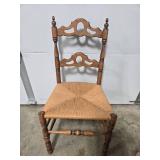 Wooden Writing Desk with Drawer and Vintage Chair Set