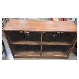 Wood Display Cabinet with Glass Sliding Doors 50x16x29 in