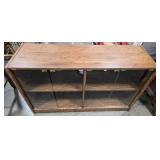 Wood Display Cabinet with Glass Sliding Doors 50x16x29 in