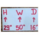 Wood Display Cabinet with Glass Sliding Doors 50x16x29 in