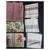 Assorted Kitchen Towel and Dishcloth Lot with Fruit and Chicken Designs