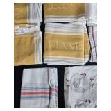 Assorted Kitchen Towel and Dishcloth Lot with Fruit and Chicken Designs