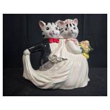 Collection of Decorative Teapots, Miniature Bird Cups, and Statuette Inc VTG Porcelier & Pottery Barn