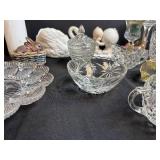 Collection of Vintage Glassware and Decorative Figurines