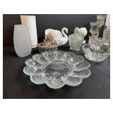 Collection of Vintage Glassware and Decorative Figurines