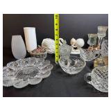 Collection of Vintage Glassware and Decorative Figurines