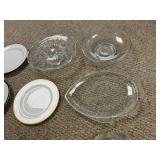 Collection of Assorted Glass and Porcelain Plates and Dishes