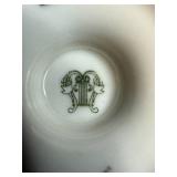 Set of 6 Vintage Porcelain Teacups and Saucers with Floral Designs Inc Belleek