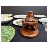 Vintage Decorative Plates, Egg Tray, Cups and Collectibles Lot