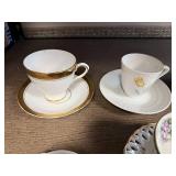 Collection of 6 Vintage Porcelain and Fine China Teacup and Saucer Sets Inc Rosina & Lefton
