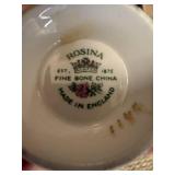 Collection of 6 Vintage Porcelain and Fine China Teacup and Saucer Sets Inc Rosina & Lefton