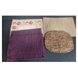 Assorted Decorative Place Mats and Fabric Pads Set