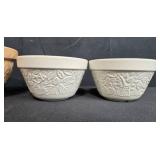 Set of 4 Mason Cash and T.G. Green Pottery Mixing Bowls