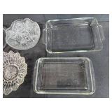 Set of Glass Bakeware and Decorative Serving Dishes