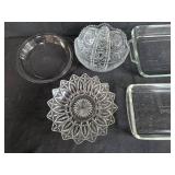 Set of Glass Bakeware and Decorative Serving Dishes