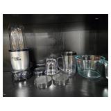 Magic Bullet Blender Set with Extra Cups, Lids, and Pyrex Measuring Cup