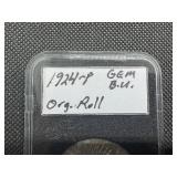 1924 Peace Dollar Marked Gem BU From Original Roll When Purchased