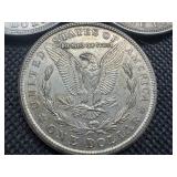 Three 1921 Morgan Silver Dollars - P-D-S.