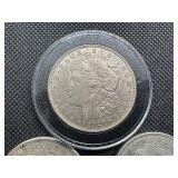 Three 1921 Morgan Silver Dollars - P-D-S.