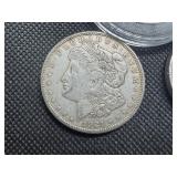 Three 1921 Morgan Silver Dollars - P-D-S.