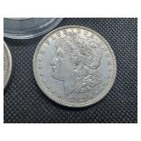 Three 1921 Morgan Silver Dollars - P-D-S.