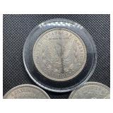 Three 1921 Morgan Silver Dollars - P-D-S.