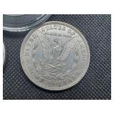 Three 1921 Morgan Silver Dollars - P-D-S.