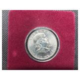 1959-D Brilliant Uncirculated Silver Franklin Half Dollar