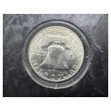 1959-D Brilliant Uncirculated Silver Franklin Half Dollar