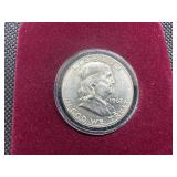 1962-D Brilliant Uncirculated Silver Franklin Half Dollar
