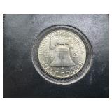 1962-D Brilliant Uncirculated Silver Franklin Half Dollar